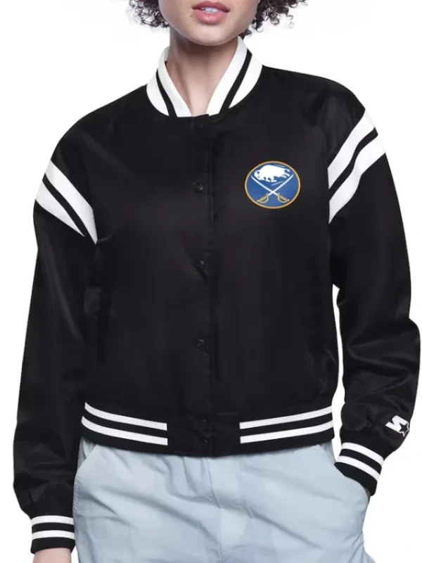 Buffalo Sabres Printed Logo Varsity Satin Jacket