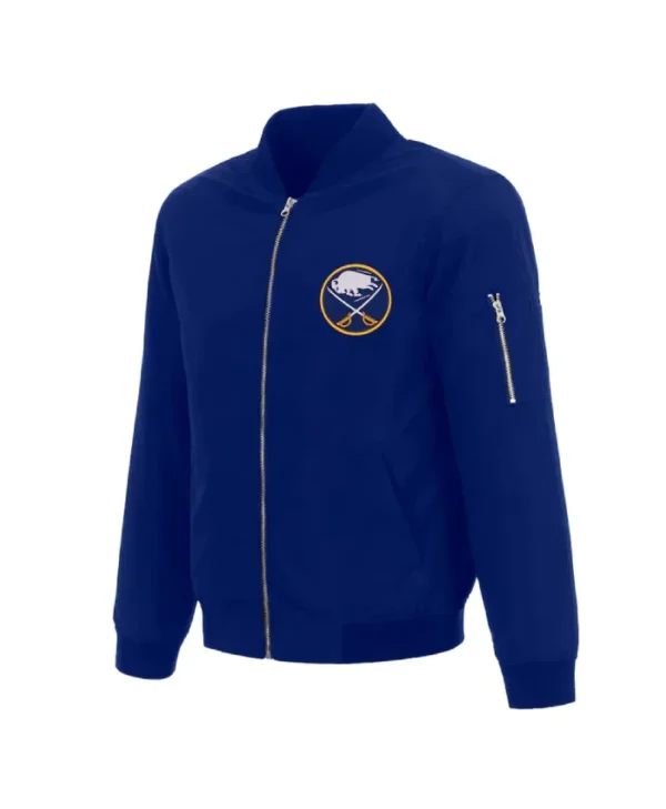 Buffalo Sabres Royal Bomber Full-Zip Jacket