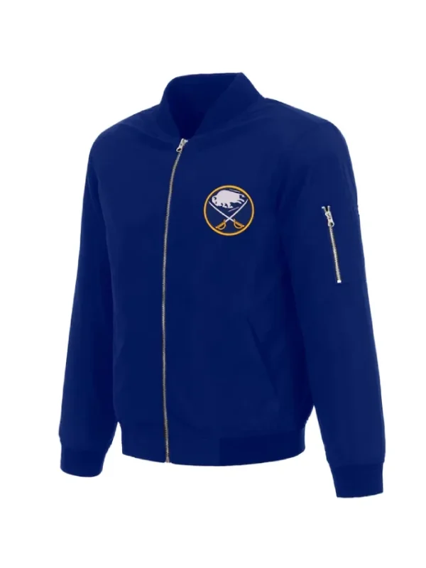 Buffalo Sabres Royal Bomber Full-Zip Jacket