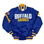 Buffalo Sabres Royal Snap Up Varsity Satin Jacket
