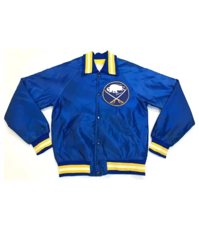 Buffalo Sabres Vintage Blue Bomber Satin Jacket