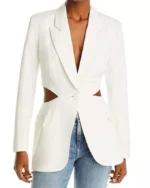 Abigail Selling The City White Cut Out Blazer