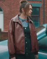 Gemma Daddy Issues 2024 Brown Leather Jacket