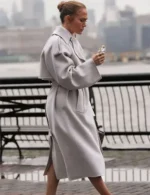 Office Romance Jennifer Lopez Grey Wool Coat