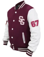 Soccer Stegaro Maroon Varsity Jacket