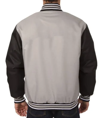 Calgary Flames Poly-Twill Gray and Black Jacket
