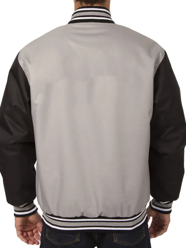 Calgary Flames Poly-Twill Gray and Black Jacket