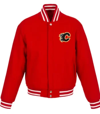 Calgary Flames Red Domestic Varsity Jacket