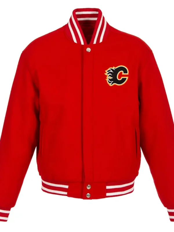 Calgary Flames Red Domestic Varsity Jacket