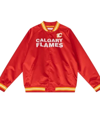 Calgary Flames Red Lightweight Satin Jacket