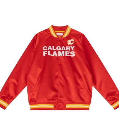 Calgary Flames Red Lightweight Satin Jacket