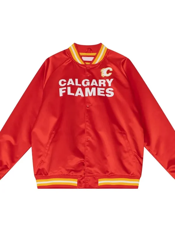 Calgary Flames Red Lightweight Satin Jacket