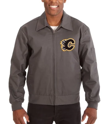 Calgary Flames Workwear Charcoal Cotton Jacket