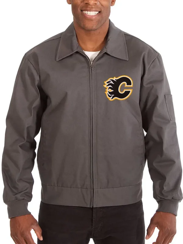 Calgary Flames Workwear Charcoal Cotton Jacket