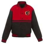 Calgary Flames Youth Black and Red Jacket