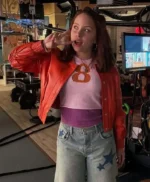 Carmen B. Sanchez Electric Bloom S01 Orange Leather Jacket