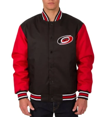 Carolina Hurricanes Black and Red Poly-Twill Jacket