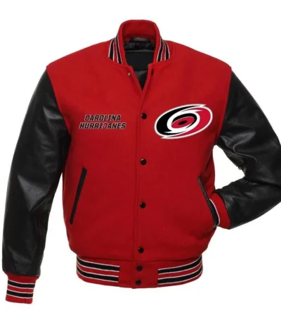 Carolina Hurricanes Varsity Red and Black Jacket