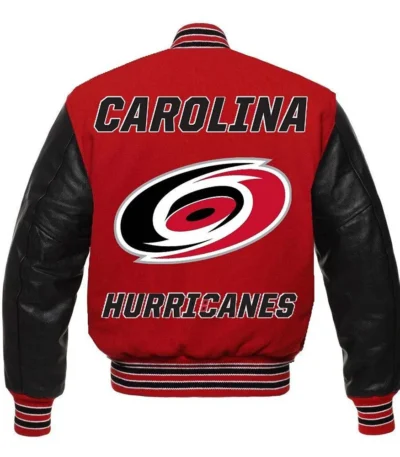 Carolina Hurricanes Varsity Red and Black Jacket