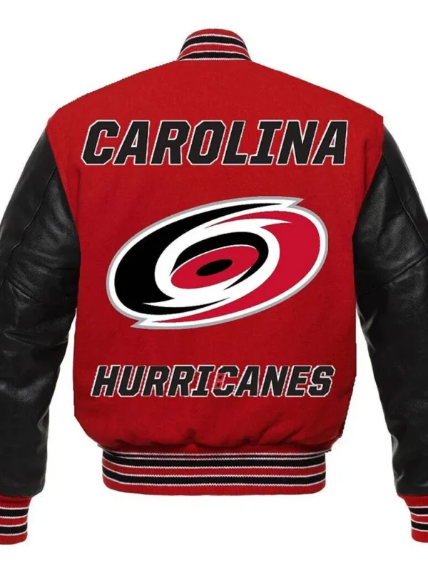 Carolina Hurricanes Varsity Red and Black Jacket