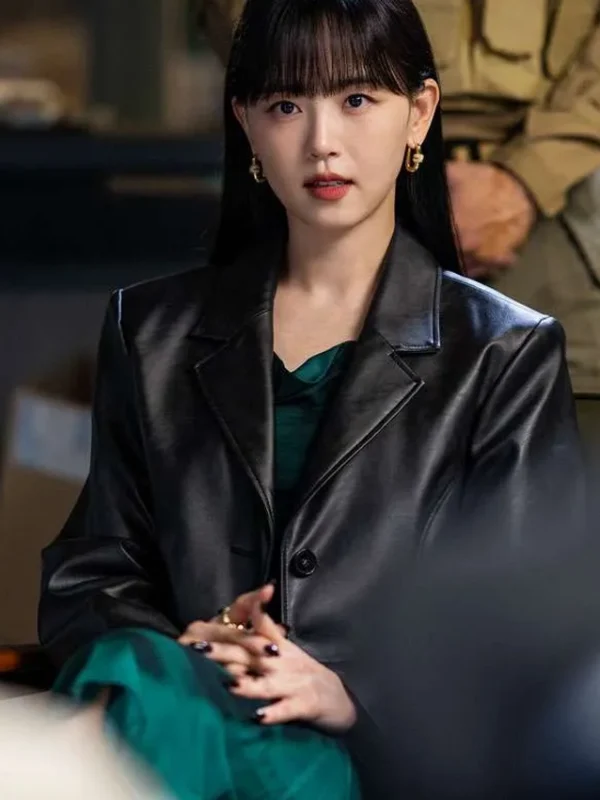 Cashero Jo An-na Leather Blazer