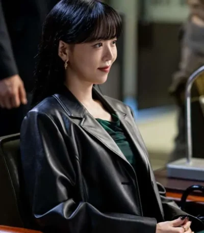 Cashero Jo An-na Leather Blazer
