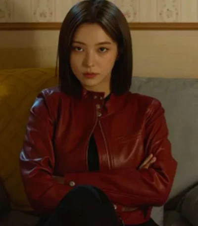 Cashero Jo An-na Red Leather Jacket