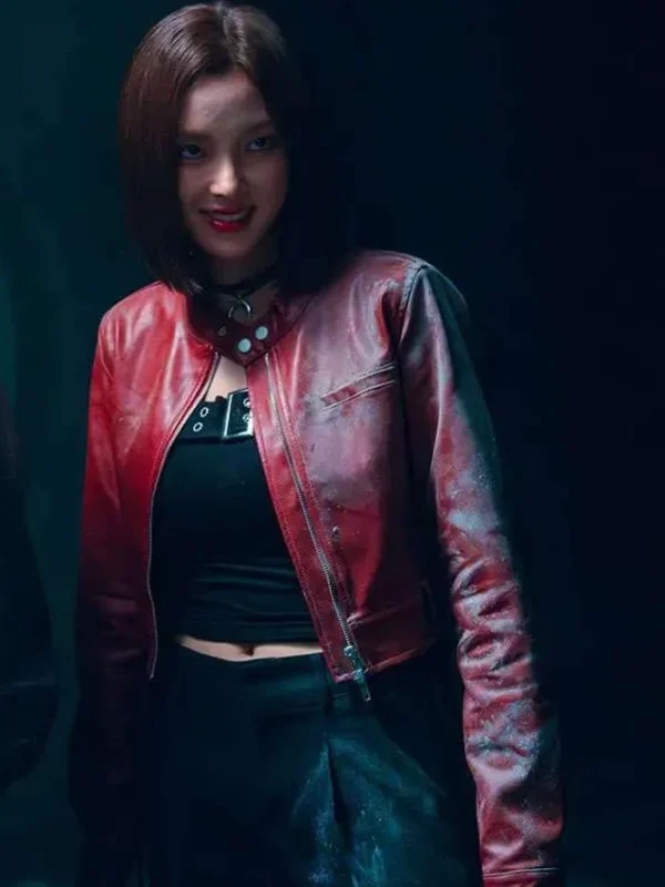 Cashero Jo An-na Red Leather Jacket