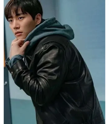 Cashero Kang Sang-woong Black Leather Jacket
