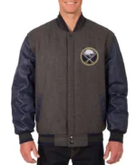 Charcoal/Navy Buffalo Sabres Varsity Jacket