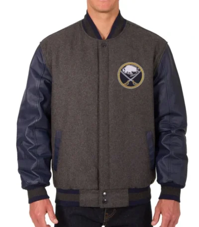 Charcoal/Navy Buffalo Sabres Varsity Jacket