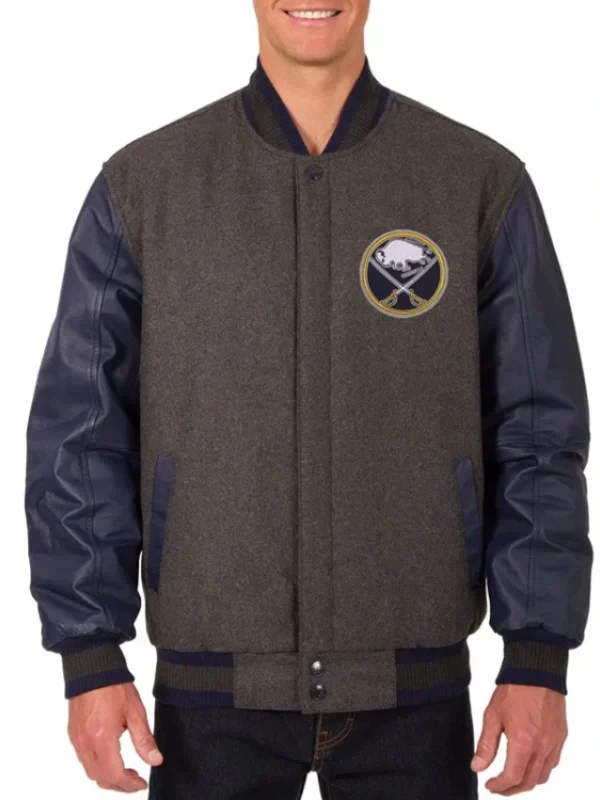 Charcoal/Navy Buffalo Sabres Varsity Jacket