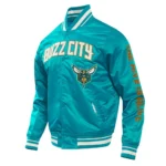Charlotte Hornets 2023/24 City Edition Teal Satin Jacket