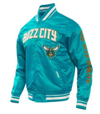 Charlotte Hornets 2023/24 City Edition Teal Satin Jacket