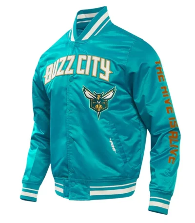 Charlotte Hornets 2023/24 City Edition Teal Satin Jacket