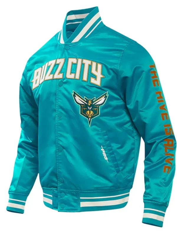 Charlotte Hornets 2023/24 City Edition Teal Satin Jacket