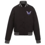 Charlotte Hornets Black Poly Twill Jacket