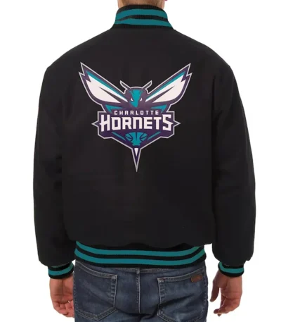Charlotte Hornets Black Varsity Wool Jacket