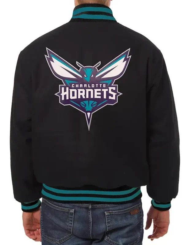 Charlotte Hornets Black Varsity Wool Jacket