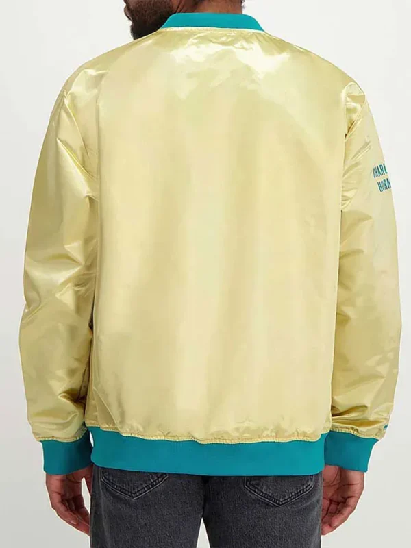 Charlotte Hornets Lightweight Gold Satin Jacket