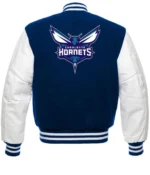 Charlotte Hornets NBA Varsity Blue and White Jacket