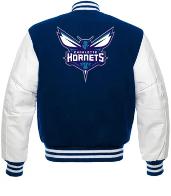 Charlotte Hornets NBA Varsity Blue and White Jacket