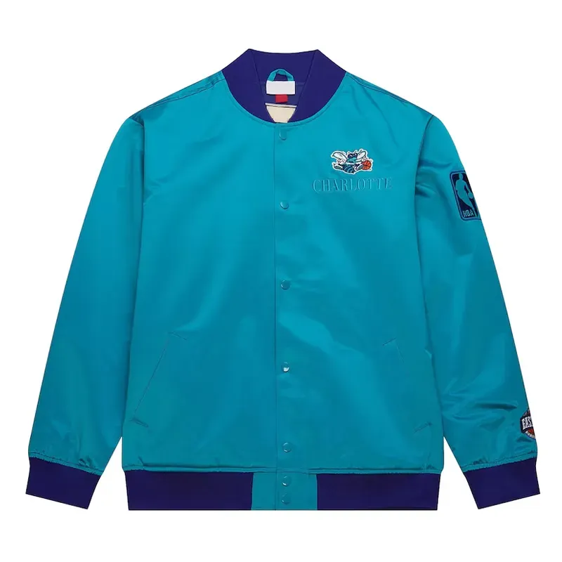 Charlotte Hornets OG 3.0 Lightweight Teal Satin Jacket Charlotte Hornets OG 3.0 Lightweight Teal Satin Jacket
