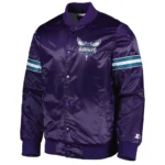 Charlotte Hornets Pick & Roll Purple Satin Jacket
