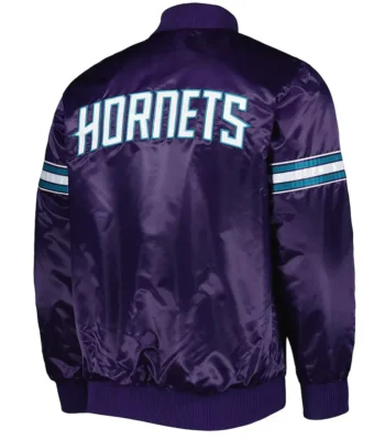 Charlotte Hornets Pick & Roll Purple Satin Jacket