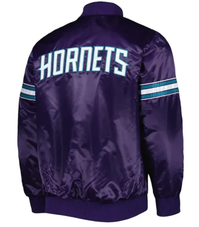 Charlotte Hornets Pick & Roll Purple Satin Jacket