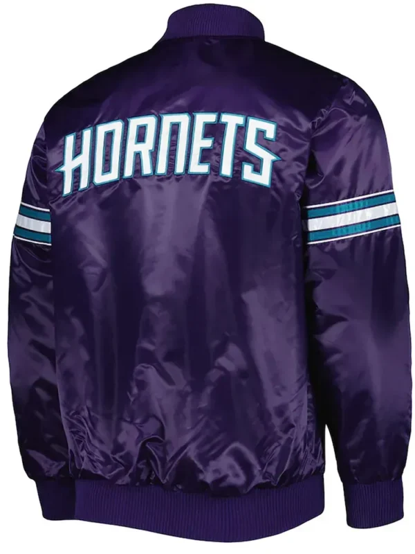 Charlotte Hornets Pick & Roll Purple Satin Jacket