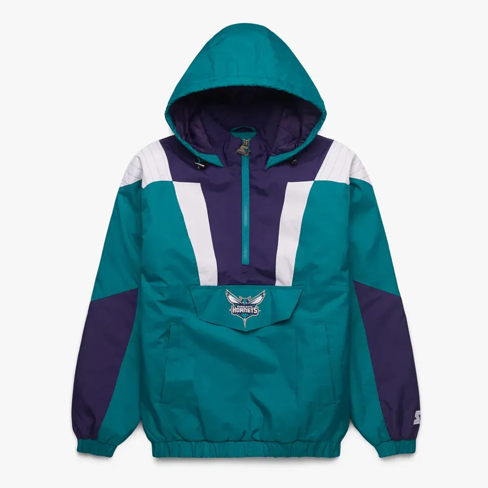 Charlotte Hornets Pullover Half-Zip Jacket Charlotte Hornets Pullover Half-Zip Jacket