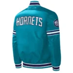 Charlotte Hornets Slider Teal Varsity Satin Jacket
