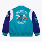 Charlotte Hornets Team Origins Teal Satin Jacket